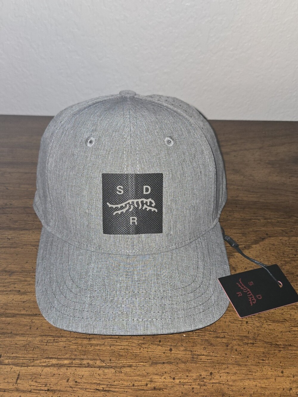 SDR Gray Five-Panel Snapback Hat